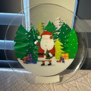 Greenbrier Serving Tray Santa Clause w Presents Christmas Decor